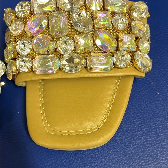 Steve Madden Yellow Gemstone Sandals - Picture 4 of 6